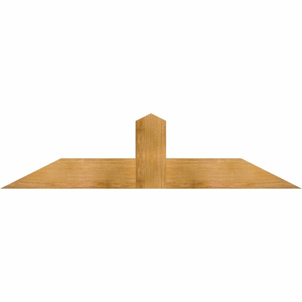 Ekena Millwork Portland Rough Sawn Timber Gable Bracket, Western Red Cedar, 60"W x 15"H x 4"D x 6"F, 6/12 Pitch GBW060X15X0406POR00RWR - main